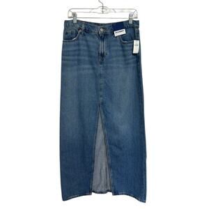 NWT Old Navy Mid Rise Split Hem Column Denim Maxi Skirt - Size 2
